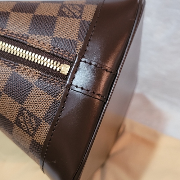 Authentic Louis Vuitton Damier Ebene Coated Canvas Leather Alma PM Satchel Bag - Picture 6 of 16